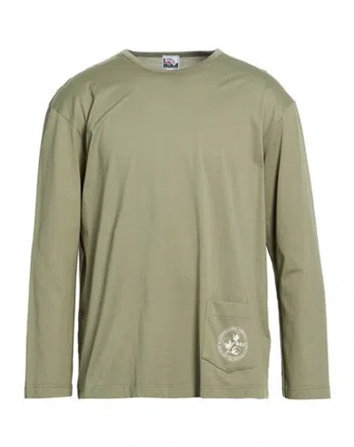 Sunspel X Nigel Cabourn Man T-shirt Sage Green Size M Cotton