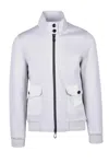 Sunstripes Light Grey Cotton Polyester Elastane Sweatshirt In White