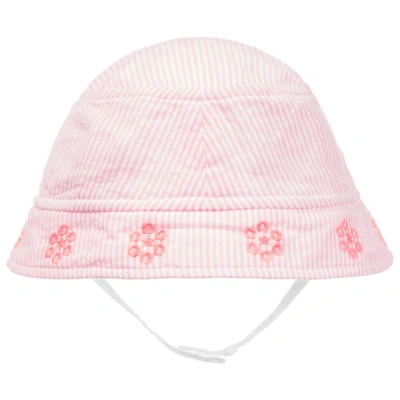 Sunuva Baby Girls Cotton Sun Hat In Pink