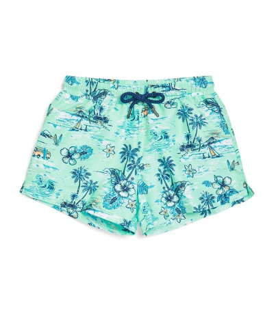 Sunuva Kids' Floral Swim Shorts (1-14 Years) In Blue