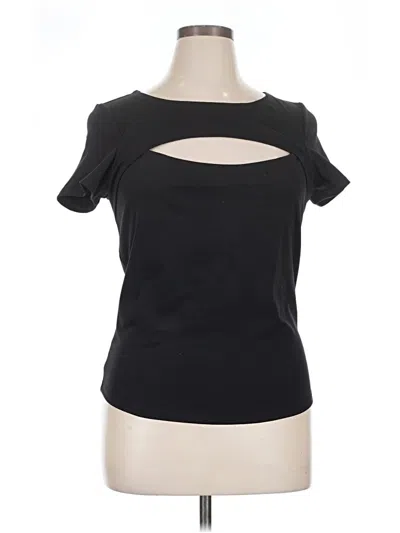 Pre-owned Sunzel Short Sleeve Top Black Keyhole Neckline Tops