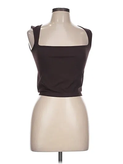 Pre-owned Sunzel Tank Top Brown Strapless Neckline Tops