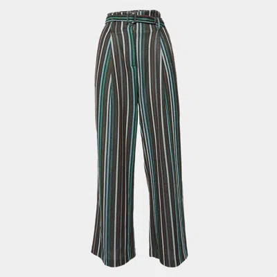 Suoli Multicolor Lurex Knit Belted Trousers