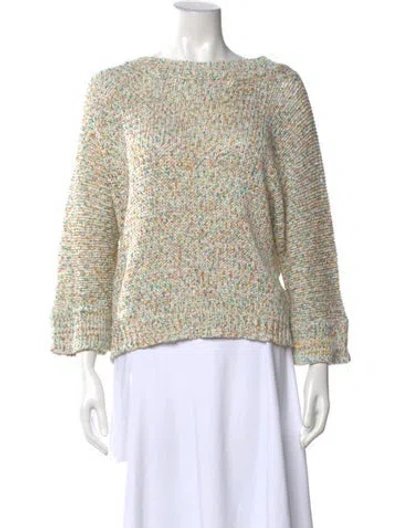 Pre-owned Suoli Patterned Crew Neck Sweater W/ Tags In Neutral