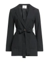 Suoli Woman Blazer Black Size 6 Cotton, Hemp
