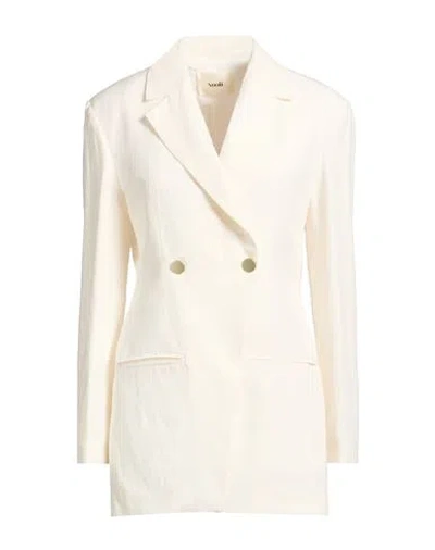 Suoli Woman Blazer Ivory Size 6 Linen, Lyocell, Cotton In Neutral