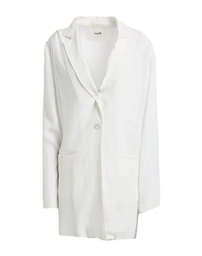 Suoli Woman Blazer Ivory Size 8 Acetate, Silk
