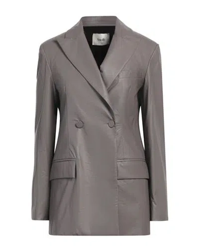 Suoli Woman Blazer Lead Size 4 Polyurethane In Grey
