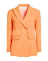 Suoli Woman Blazer Orange Size 8 Polyester, Viscose, Elastane In Orange