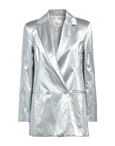 Suoli Woman Blazer Silver Size 8 Polyurethane