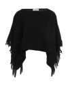 Suoli Woman Cape Black Size 6 Cotton In Black