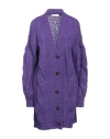 Suoli Woman Cardigan Purple Size 4 Acrylic, Alpaca Wool, Wool, Polyamide In Purple