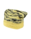 Suoli Woman Hat Acid Green Size Onesize Synthetic Fibers, Wool, Acrylic, Mohair Wool, Cashmere In Green