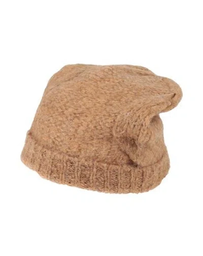 Suoli Woman Hat Camel Size Onesize Acrylic, Alpaca Wool, Wool, Polyamide In Beige