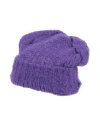 Suoli Woman Hat Purple Size Onesize Acrylic, Alpaca Wool, Wool, Polyamide