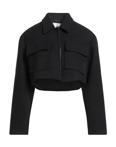 Suoli Woman Jacket Black Size 4 Polyester, Wool