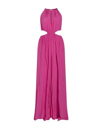 Suoli Woman Jumpsuit Fuchsia Size 6 Acetate, Silk In Pink
