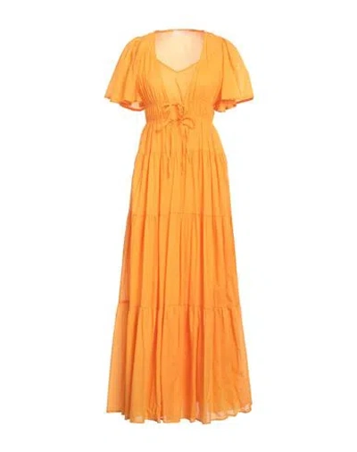 Suoli Woman Maxi Dress Mandarin Size 6 Cotton
