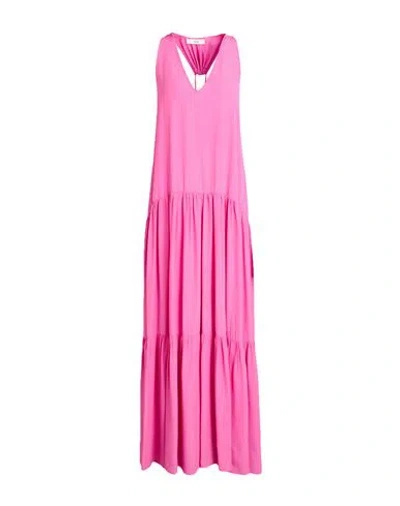 Suoli Woman Maxi Dress Pink Size 6 Acetate, Silk