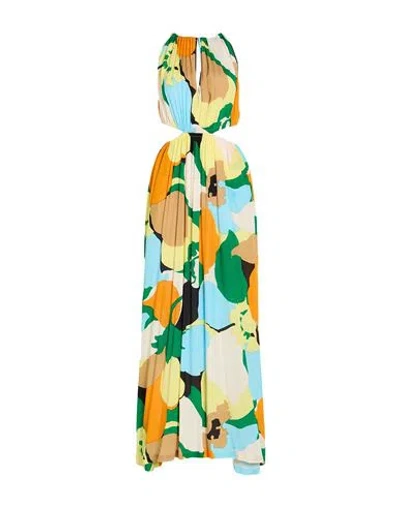 Suoli Woman Maxi Dress Yellow Size 4 Viscose