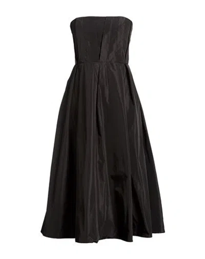Suoli Woman Midi Dress Black Size 8 Polyester