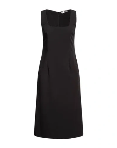 Suoli Woman Midi Dress Black Size 8 Polyester, Viscose, Elastane