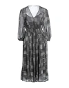 Suoli Woman Midi Dress Grey Size 8 Polyester In Grey