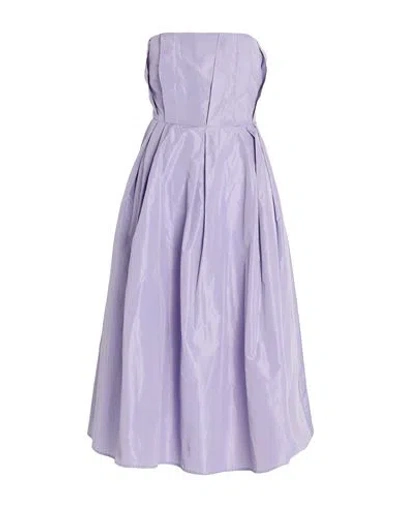 Suoli Woman Midi Dress Lilac Size 4 Polyester In Purple
