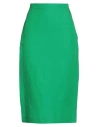 Suoli Woman Midi Skirt Green Size 6 Linen, Lyocell, Cotton In Green