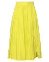 Suoli Woman Midi Skirt Acid Green Size 8 Polyester In Green