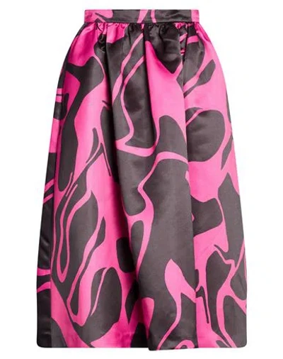 Suoli Woman Midi Skirt Magenta Size 2 Polyester In Blue