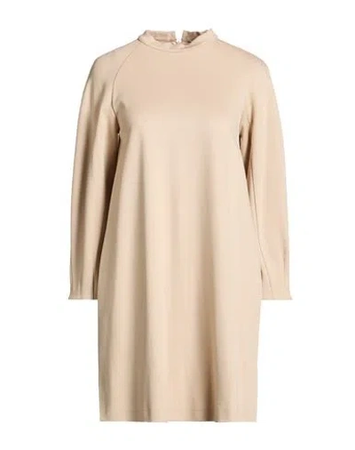 Suoli Woman Mini Dress Beige Size 4 Viscose, Polyamide, Elastane In Nude