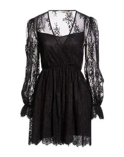 Suoli Woman Mini Dress Black Size 2 Polyamide, Cotton
