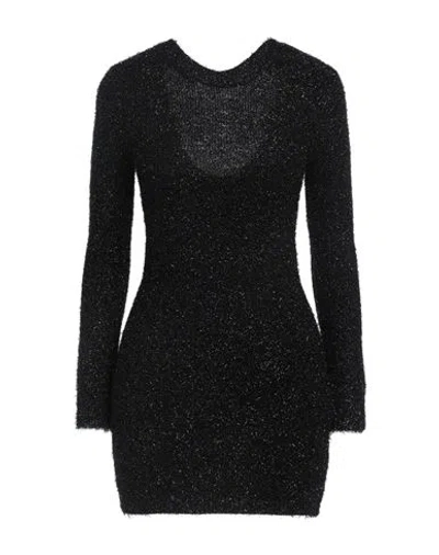 Suoli Woman Mini Dress Black Size 4 Viscose, Polyamide