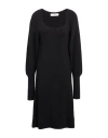 Suoli Woman Mini Dress Black Size 8 Virgin Wool