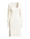 Suoli Woman Mini Dress Ivory Size 6 Virgin Wool