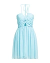 Suoli Woman Mini Dress Light Blue Size 4 Polyester In Blue
