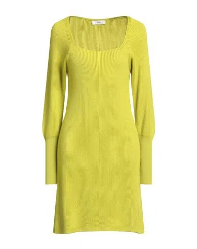Suoli Woman Mini Dress Lime Green Size 4 Virgin Wool
