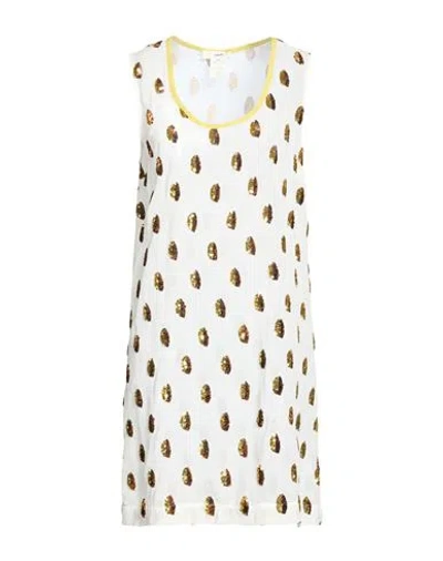 Suoli Woman Mini Dress Off White Size 6 Viscose In Multi