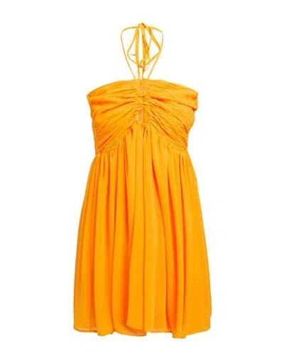 Suoli Woman Mini Dress Orange Size 6 Polyester