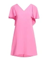 Suoli Woman Mini Dress Pink Size 4 Acetate, Silk In Pink