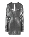 Suoli Woman Mini Dress Silver Size 8 Polyamide, Metallic Fiber, Elastane In Silver