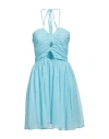 Suoli Woman Mini Dress Light Blue Size 4 Polyester In Blue