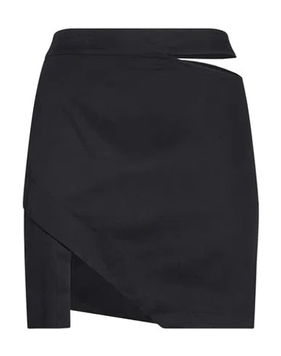 Suoli Woman Mini Skirt Black Size 6 Cotton, Elastane