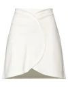 Suoli Woman Mini Skirt Cream Size 6 Viscose, Polyamide, Elastane In White