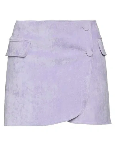 Suoli Woman Mini Skirt Lilac Size 6 Polyester, Polyamide, Elastane In Purple