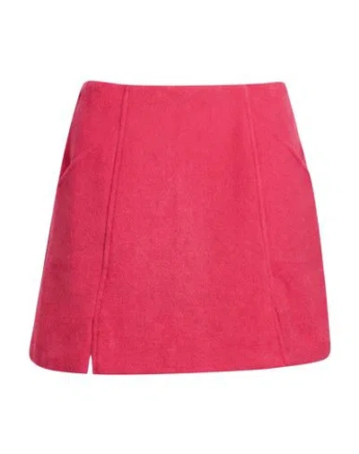 Suoli Woman Mini Skirt Magenta Size 4 Acrylic, Polyester, Wool, Polyamide