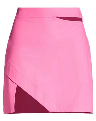 Suoli Woman Mini Skirt Pink Size 6 Cotton, Elastane