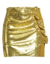 Suoli Woman Mini Skirt Yellow Size 10 Polyester