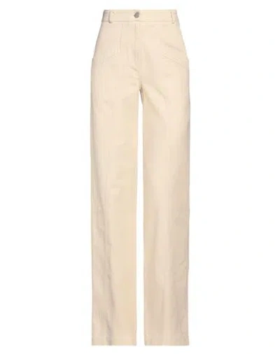 Suoli Woman Pants Beige Size 10 Cotton